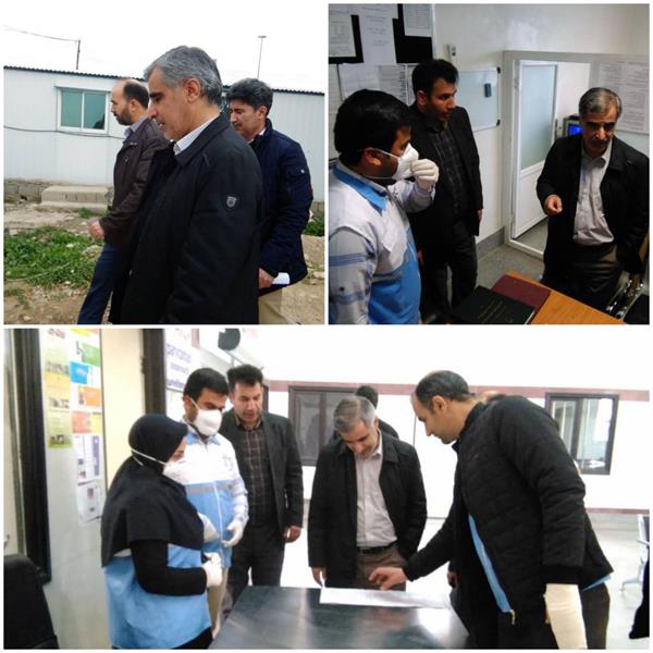 بازدید معاون بهداشتی دانشگاه از پایگاههای بهداشت مراقبت مرزی، شهرستان قصرشیرین