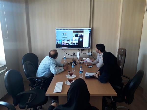 ویدیوو کنفراس آموزشی و هماهنگی جهت همکاران شهرستانهای درگیر برنامه پیاده رویی مراسم اربعیین حسینی (ع)
